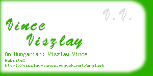vince viszlay business card
